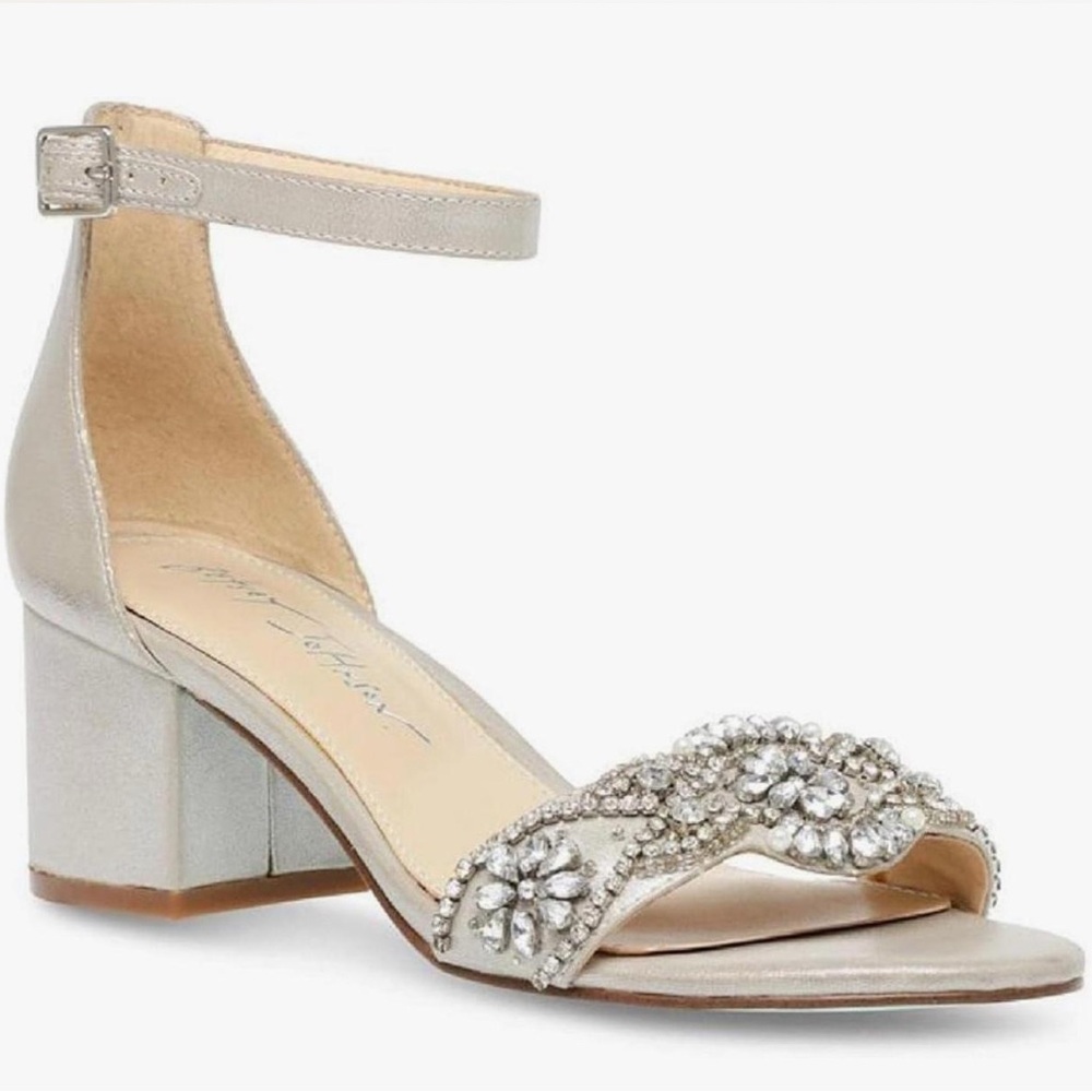 Betsey Johnson Silver Embellished Heels